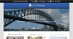 Desktop Screenshot of ozhomestay.com.au